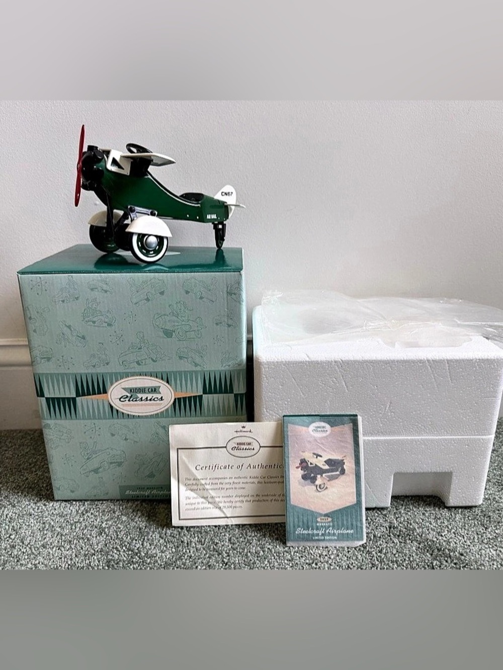 Vintage 1996 Hallmark Kiddie Car Classics 1935 Murray Steelcraft Airplane – Limi